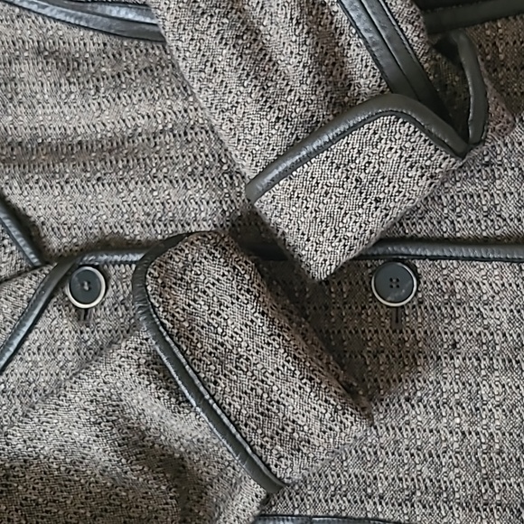 Jones New York Women's Wool Blend Blazer with Genuine Leather trimmed, Size 8 - Picture 11 of 13